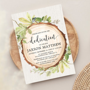 Invitation Dédicace rustique de verdure boisée