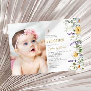 Invitation Dédication photo Chamomile & Eucalyptus