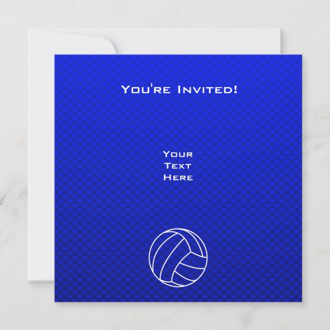 Invitation Deep Blue Volleyball (Devant)