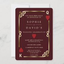 Deep Burgundy Casino Las Vegas Poker Wedding