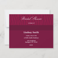 Invitation Deep Red Bridal Shower