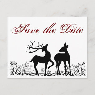 Invitation Deer d'hiver Enregistrer la date Annonce