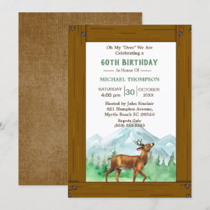 Invitation Deer Hunter N'Importe Quel Âge Anniversaire Invita