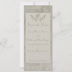 Invitation Déesse Juno Roman Motif Enregistrer La Date