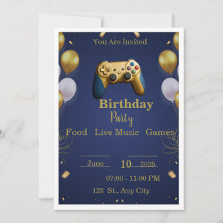 Invitation Défi de jeu d'anniversaire invisible 🎂👻 | Par