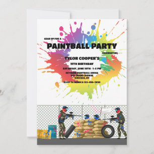 Invitation Défi de Paintball