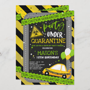 Invitation Défilé de la fête d'anniversaire en quarantaine