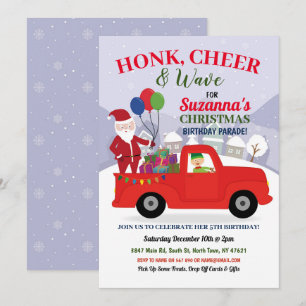 Invitation Défilé de la fête des elfes de Noël Père Noël