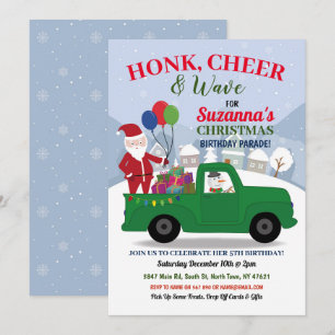 Invitation Défilé de Noël Père Noël pour l'anniversaire du Gr