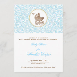Invitation Défilement Bleu Julep