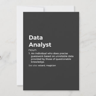 Invitation Définition de l'analyste de données