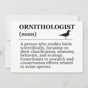 Invitation Définition d'ornithologue - Vogelkunde (Observatio