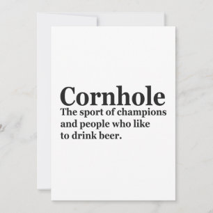 Invitation Définition drôle de Cornhole Cadeau de jeu de spor