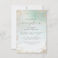 Dégradé Aqua Ombré avec Paillettes Or givré