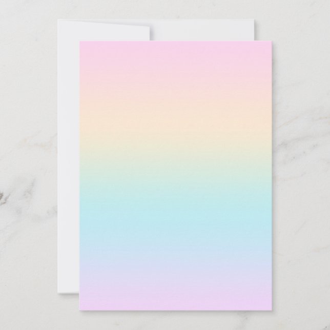 Invitation dégradé de couleur pastel (Devant)