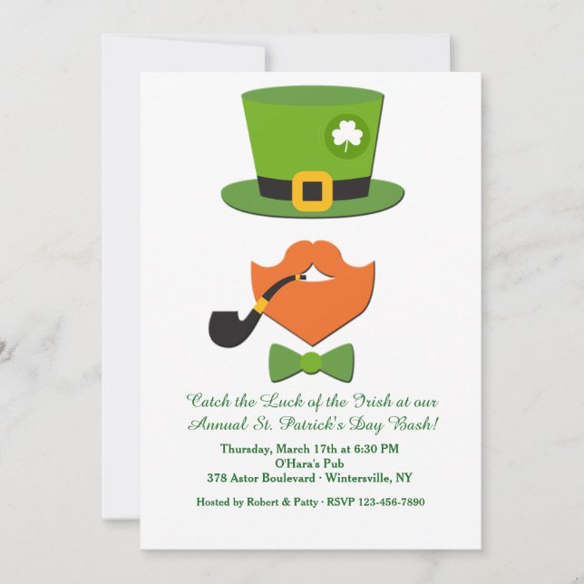Invitation déguisée de la Saint-Patrick (Devant)