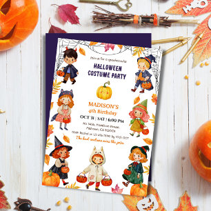 Invitation Déguisement de fête d'anniversaire Halloween pour