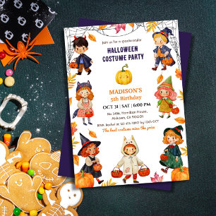 Invitation Déguisement de fête d'anniversaire Halloween pour
