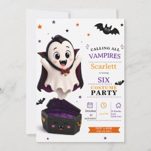 Invitation Déguisement de petit vampire - Anniversaire Hallow