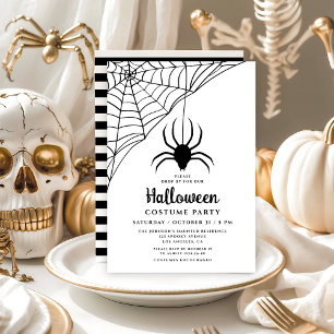 Invitation Déguisement de soirée Halloween de jolie araignée