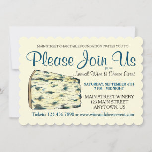 Invitation Dégustation de fromage à vin Cocktail Party Stilto