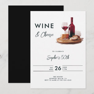Invitation Dégustation de vin Cheese Winery Moderne 50e anniv