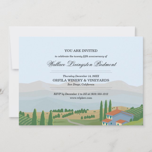 Invitation Dégustation de vin ou visite du vignoble (Devant)