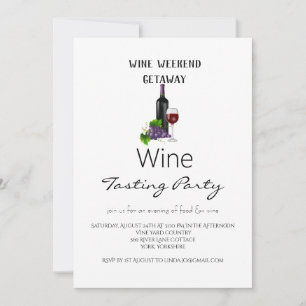 Invitation Dégustation De Vins Du Week-End Simple Getaway