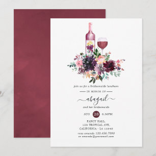 Invitation Dégustation de vins floraux Bordeaux Bridesmaiers 