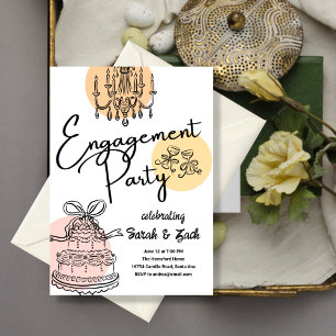 Invitation Déguster le Doodle Engagement Party