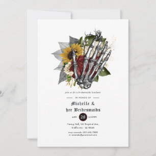 Invitation Déjeuner Automnal Rustique Floral Gothique des Dem