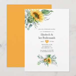 Invitation Déjeuner bohème de demoiselles d'honneur au tourne