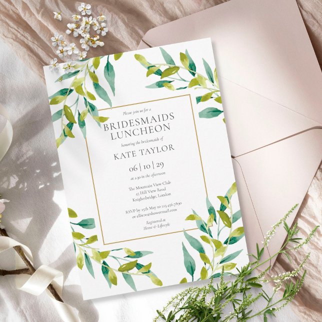 Invitation Déjeuner d'affaires avec Bridesmaids Foliage (Créateur téléchargé)
