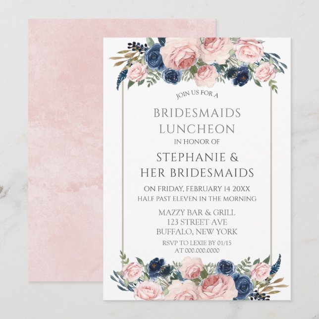 Invitation Déjeuner d'affaires de Bridesmaitres de la marine  (Devant / Derrière)