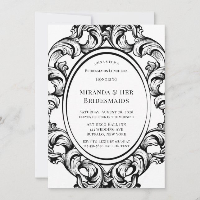 Invitation Déjeuner d'affaires de Bridesservantes Art Déco mo (Devant)