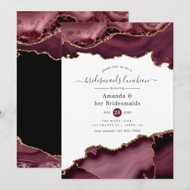 Invitation Déjeuner d'affaires des Bridesmaitres de la Bourgo (Devant / Derrière)