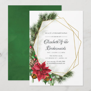 Invitation Déjeuner d'affaires Mariage géométrique de Noël
