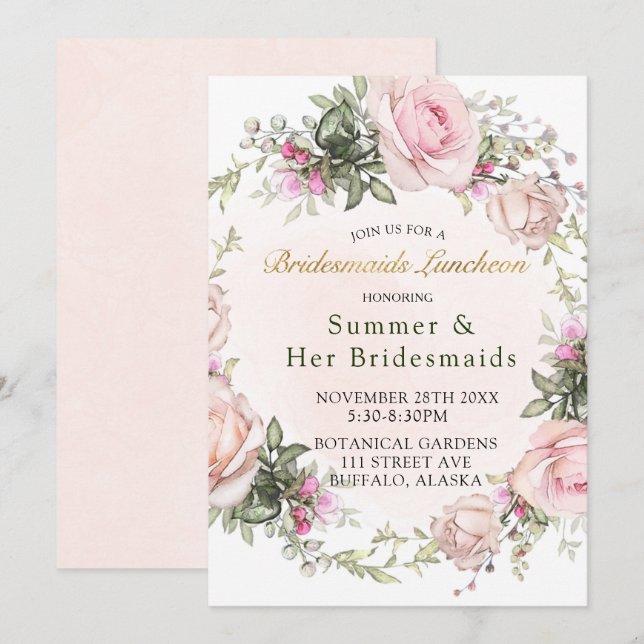 Invitation Déjeuner d'affaires pour femmes d'affaires Spring  (Devant / Derrière)