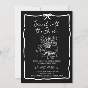 Invitation Déjeuner de fantaisie avec la mariée rouge rose  I