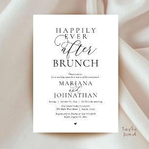 Invitation Déjeuner de Félicité Éternelle, Mariage Élégant Mo