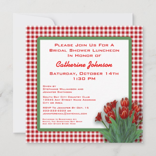 Invitation Déjeuner de Fête de la mariée vérifié par guingan (Devant)
