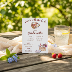 Invitation Déjeuner de mariage avec la mariée