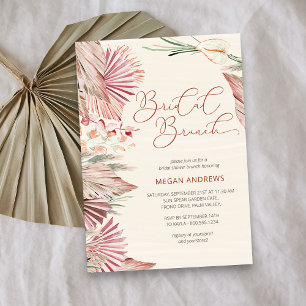 Invitation Déjeuner de mariage Bohème aux palmiers secs de fe
