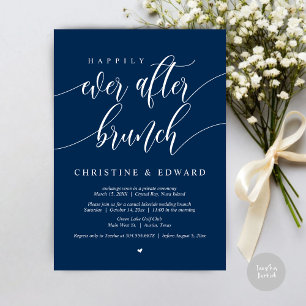 Invitation Déjeuner de mariage intime Happily Ever After, Ble