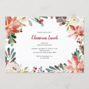 Invitation Déjeuner de Noël, Fête des Fêtes