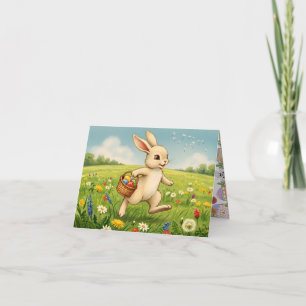 Invitation Déjeuner de Pâques & Chasse aux œufs Lapin de Prai