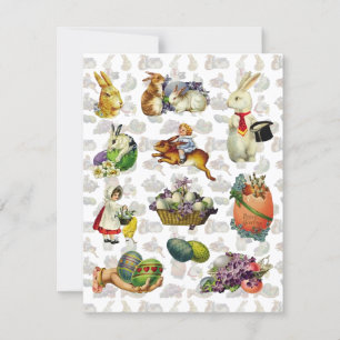 Invitation Déjeuner de Pâques vintage