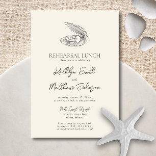 Invitation Déjeuner de répétition Mariage de Shell Beach Ocea