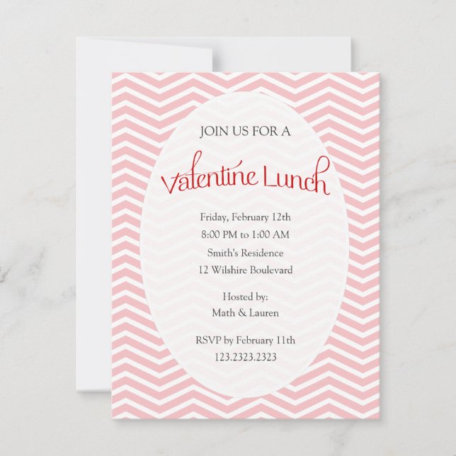 Invitation Déjeuner de Valentine (Devant)