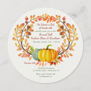 Invitation déjeuner d'éléments d'automne